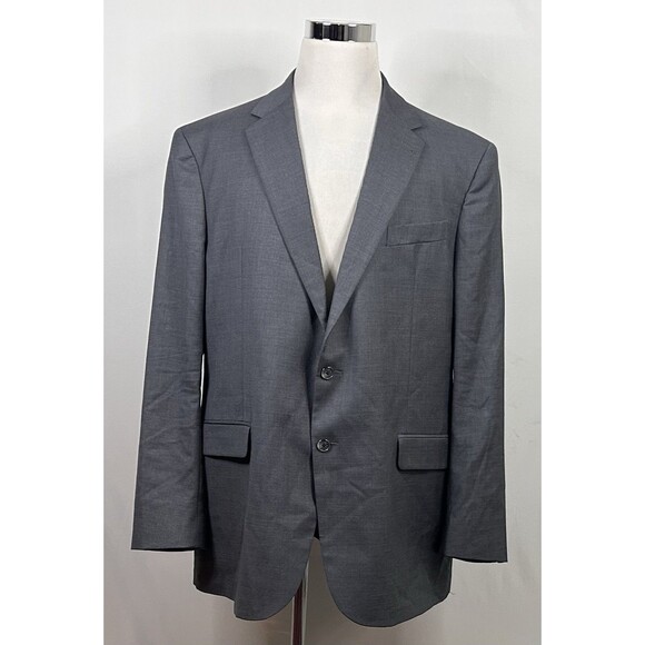Joseph Abboud 50L Sport Coat Zignone Wool Gray Two Button Lined Double Vented - Picture 2 of 9